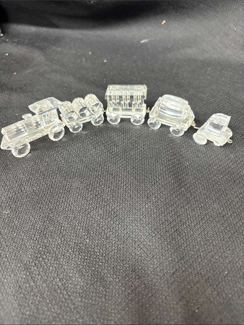 Swarovski crystal train set vintage